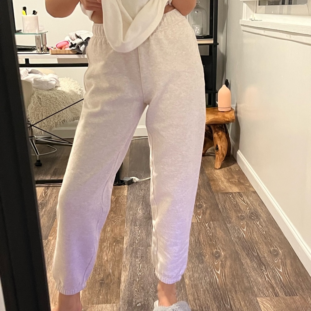 Aritzia tna cozy fleece boyfriend basic sweatpant joggers